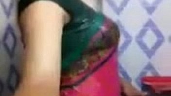 College girls in saree stripping